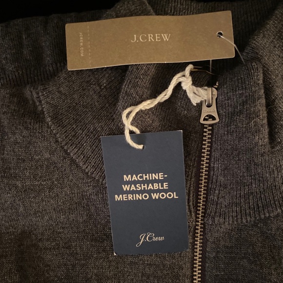 🆕 J Crew Half Zip Gray Sweater - Picture 8 of 9